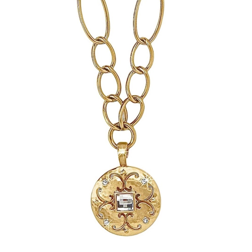 New BRIGHTON Versailles Gold Saturn Reversible Necklace